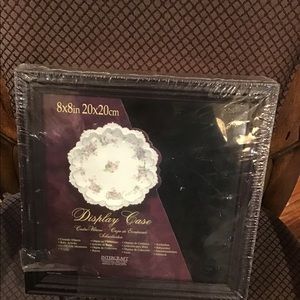 Walnut wood frame shadow box Display case treasures new Keeper